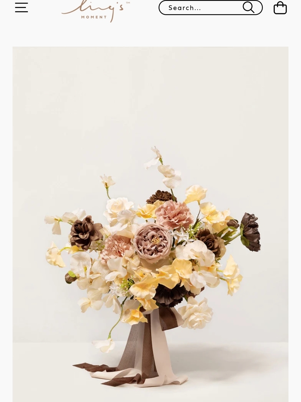 Cream & Brown Faux Florals Wedding Bundle